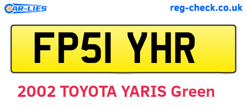 FP51YHR are the vehicle registration plates.