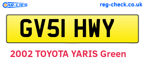 GV51HWY are the vehicle registration plates.