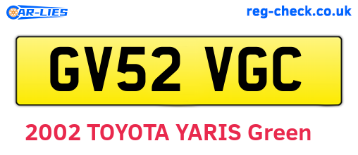 GV52VGC are the vehicle registration plates.