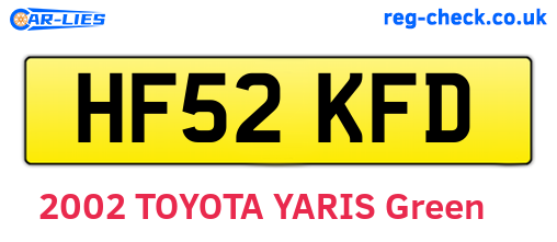 HF52KFD are the vehicle registration plates.