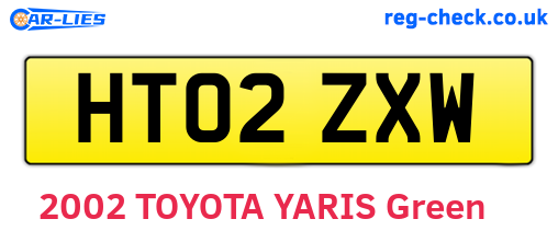HT02ZXW are the vehicle registration plates.