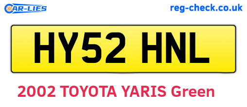 HY52HNL are the vehicle registration plates.