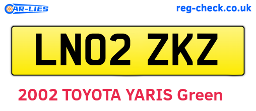 LN02ZKZ are the vehicle registration plates.