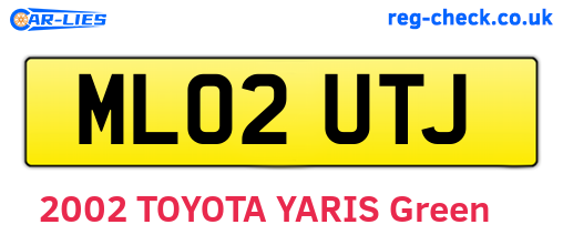 ML02UTJ are the vehicle registration plates.