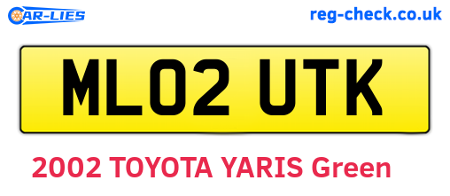 ML02UTK are the vehicle registration plates.
