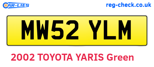 MW52YLM are the vehicle registration plates.