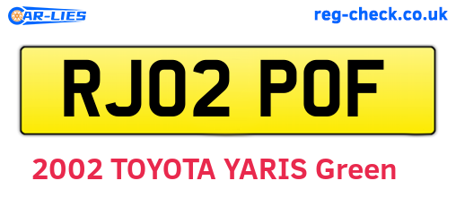 RJ02POF are the vehicle registration plates.