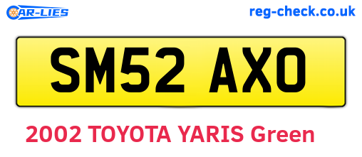 SM52AXO are the vehicle registration plates.