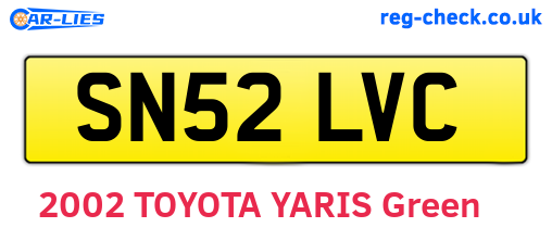 SN52LVC are the vehicle registration plates.