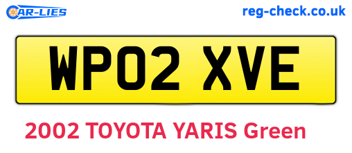 WP02XVE are the vehicle registration plates.