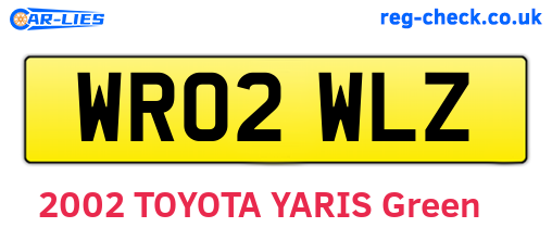 WR02WLZ are the vehicle registration plates.