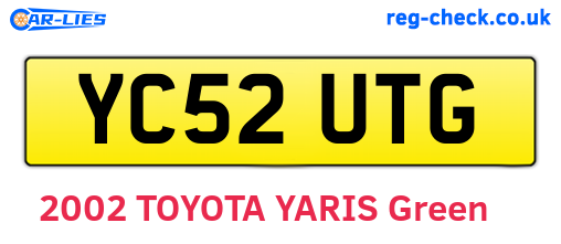 YC52UTG are the vehicle registration plates.