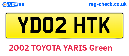 YD02HTK are the vehicle registration plates.