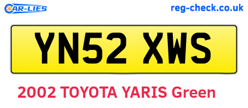 YN52XWS are the vehicle registration plates.