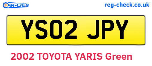 YS02JPY are the vehicle registration plates.