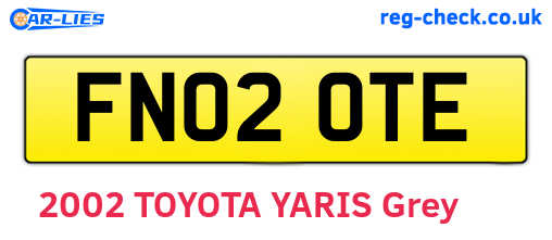 FN02OTE are the vehicle registration plates.