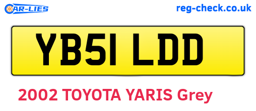 YB51LDD are the vehicle registration plates.