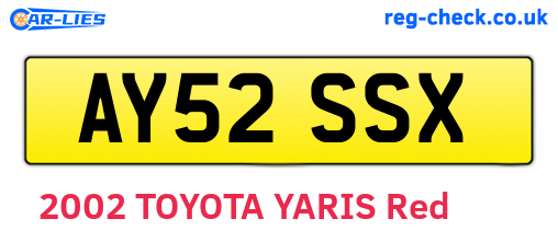 AY52SSX are the vehicle registration plates.
