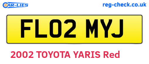 FL02MYJ are the vehicle registration plates.