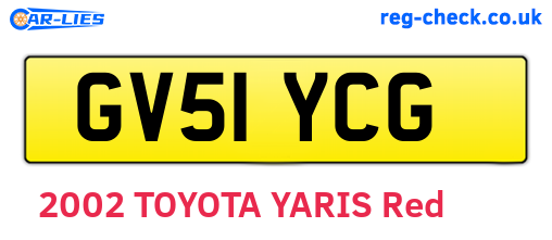 GV51YCG are the vehicle registration plates.