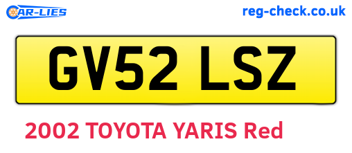 GV52LSZ are the vehicle registration plates.
