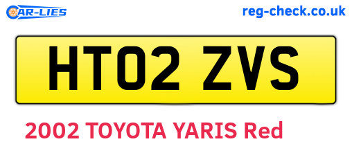 HT02ZVS are the vehicle registration plates.