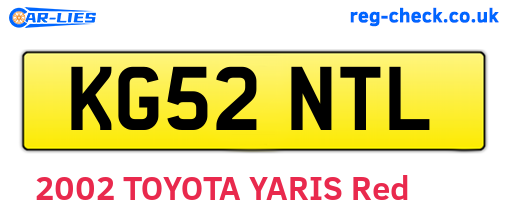 KG52NTL are the vehicle registration plates.