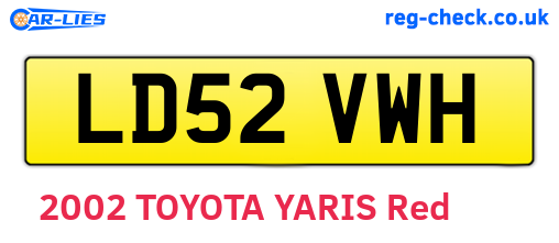 LD52VWH are the vehicle registration plates.