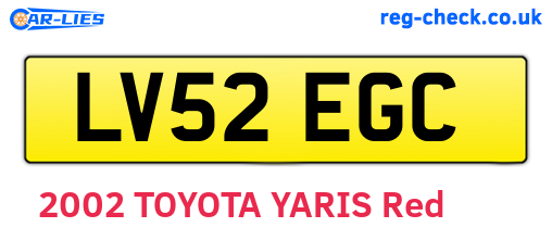 LV52EGC are the vehicle registration plates.
