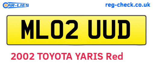 ML02UUD are the vehicle registration plates.