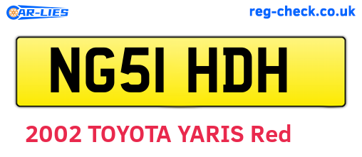 NG51HDH are the vehicle registration plates.
