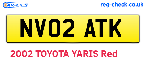 NV02ATK are the vehicle registration plates.