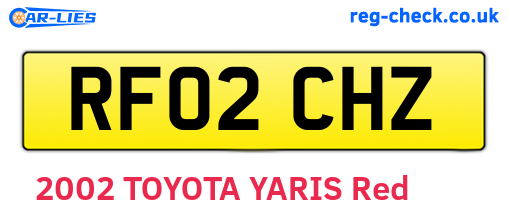 RF02CHZ are the vehicle registration plates.