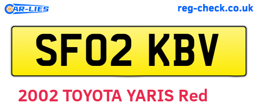 SF02KBV are the vehicle registration plates.