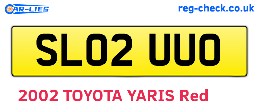 SL02UUO are the vehicle registration plates.