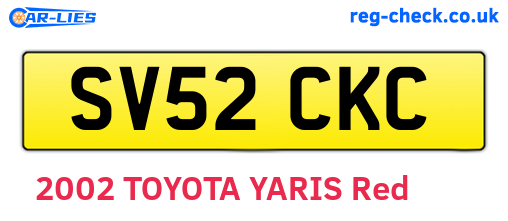 SV52CKC are the vehicle registration plates.