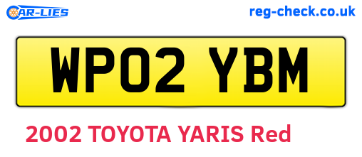 WP02YBM are the vehicle registration plates.