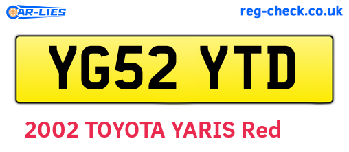 YG52YTD are the vehicle registration plates.