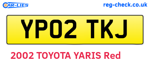 YP02TKJ are the vehicle registration plates.