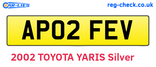AP02FEV are the vehicle registration plates.