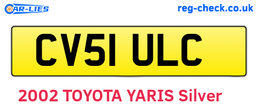 CV51ULC are the vehicle registration plates.