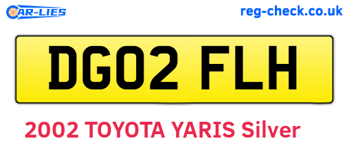 DG02FLH are the vehicle registration plates.