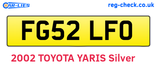 FG52LFO are the vehicle registration plates.
