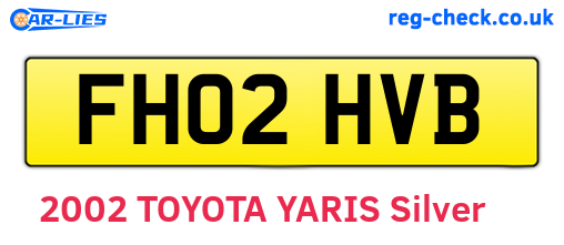 FH02HVB are the vehicle registration plates.