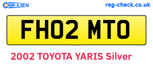 FH02MTO are the vehicle registration plates.