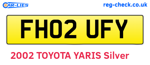 FH02UFY are the vehicle registration plates.