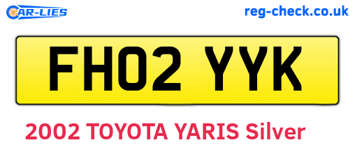 FH02YYK are the vehicle registration plates.