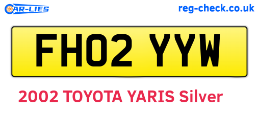 FH02YYW are the vehicle registration plates.