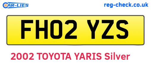 FH02YZS are the vehicle registration plates.