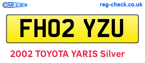 FH02YZU are the vehicle registration plates.